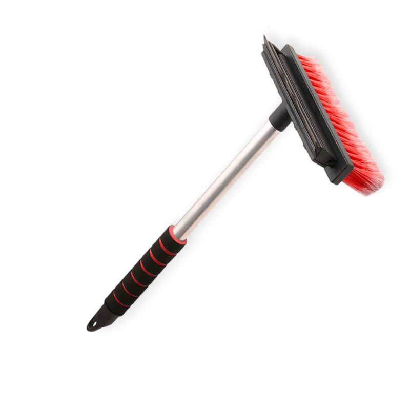 Щетка стяжка воды 20 х 43 см резина с щеткой, алюминиевая ручка TomPar + Мукачево - изображение 1