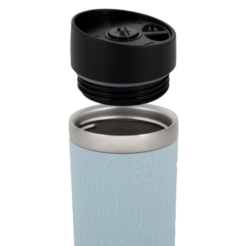 Термочашка 280мл з TPR вставкою нержавіюча сталь (ментол.,блакитний,ліловий,сірий) Kamille 2152 Житомир - фото 8