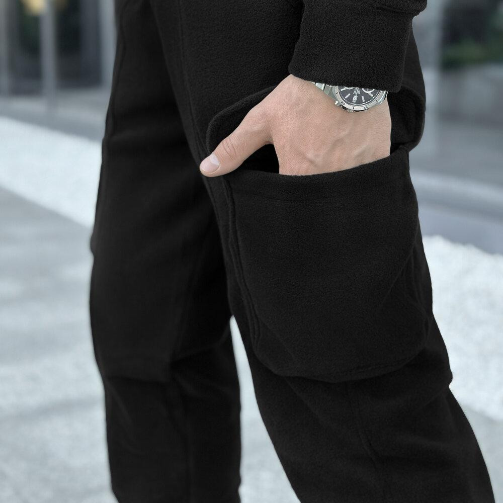 Чорний спортивний костюм чоловічий Pobedov Winter. Комплект спортивний зимовий чоловічий кофта зі штанами Київ - фото 5