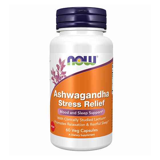 Ашвагандха антистрес Now Foods Ashwagandha Stress Relief 60 vcaps Киев