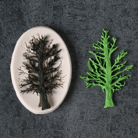 Молд силіконовий Дерево 75 мм сірий Київ - фото 3