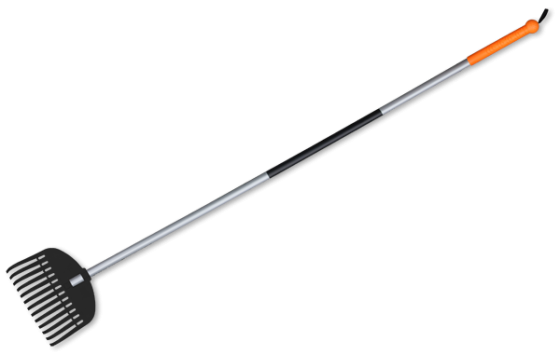 Граблі віялові пластикові 13 зубців, сталевий держак, TQ-G13TS Київ
