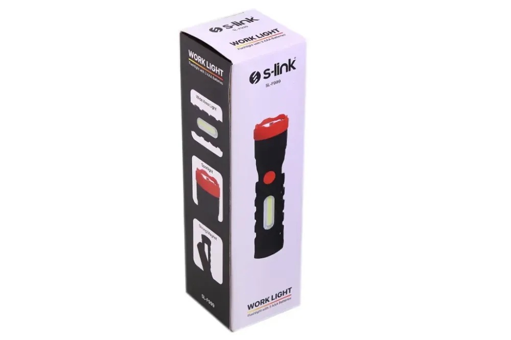 Ліхтарик ручного пласту. 130лм/3Вт S-link з магнітом (4 режими, під ААА батарейки) Вінниця - фото 5