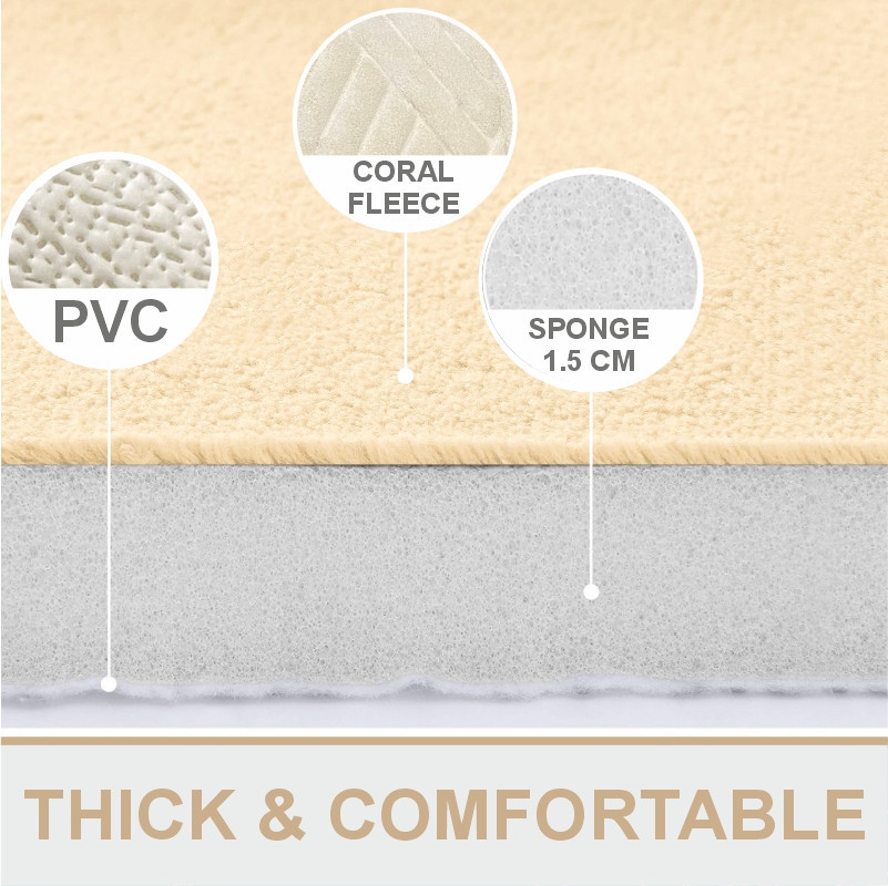 Коврик для ванной и туалета Lovely Svi мягкий, абсорбирующий, нескользящий 40 x 60 x 1.5 см Бежевый (2565026) Киев - изображение 3