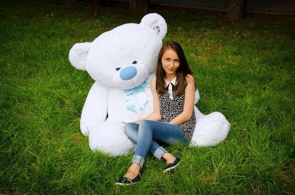Плюшевий ведмедик М'яка іграшка Бойд 200 см Білий Тернопіль - фото 3