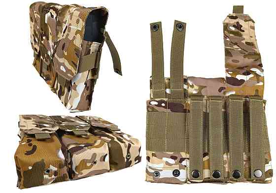 Підсумок під 6 магазінів АК/РПК потрійний мультикам степовий Multicam Arid (MOLLE, підсумок на розгрузку, жилет, РПС) Коломия