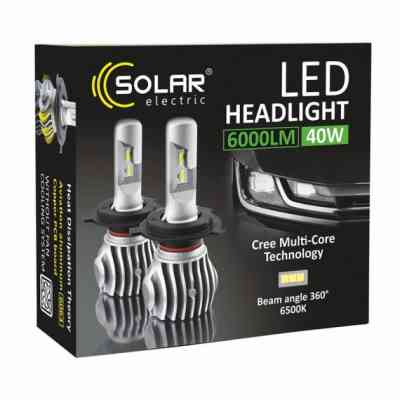 Автолампа SOLAR H11 CANBUS 12/24V 6500K 6000Lm 50W Cree Chip 1860 (8611) Винница