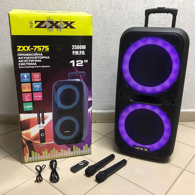 Колонка музыкальная чемодан с блютуз ZXX-7575, Переносная активная акустическая колонка FN-43 Львов - изображение 8