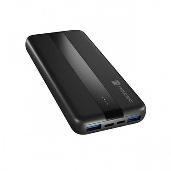 УМБ Natec 10000mah Trevi SlimQ 2xUSB QC 3.0 20W +PD Type-C18W чорна (NPB-1923) Киев - изображение 3