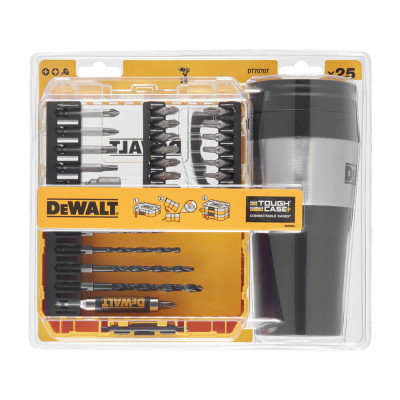 Набор сверл и бит DeWALT Phillips, Pozidriv,Torx,Pz3, L=25, 50 мм,25 шт, ToughCase, термокружка (DT70707) Винница - изображение 3