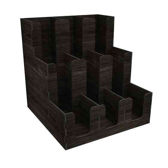 Органайзер EKOSTAR дерев'яний венге для склянок 320х320х305 Київ