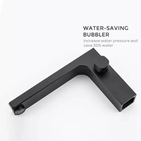 Змішувач на борт ванни GAPPO G1117-6 чорний Київ