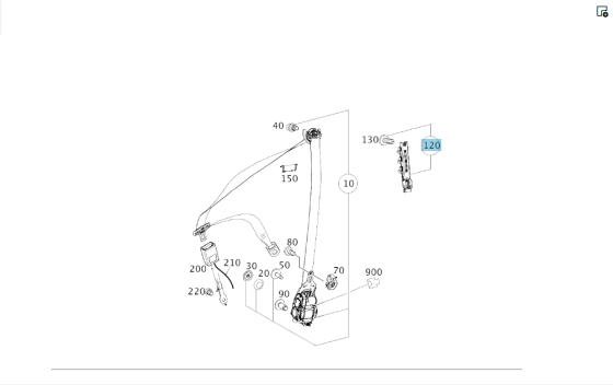 Mercedes-Benz  A0008600388 Механізм регулювання переднього ременя безпеки по висоті C-Class W205 C-class Estate S205 GLC Coupe C253 GLC X253 E-class W Одеса