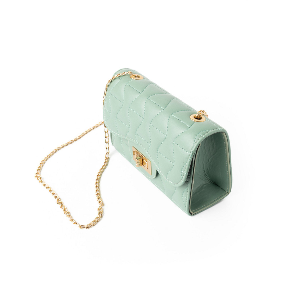 Сумка женская через плечо, сумочка клатч со стеганым узором и ручкой-цепочкой, Оливковый Каменец-Подольский - изображение 3