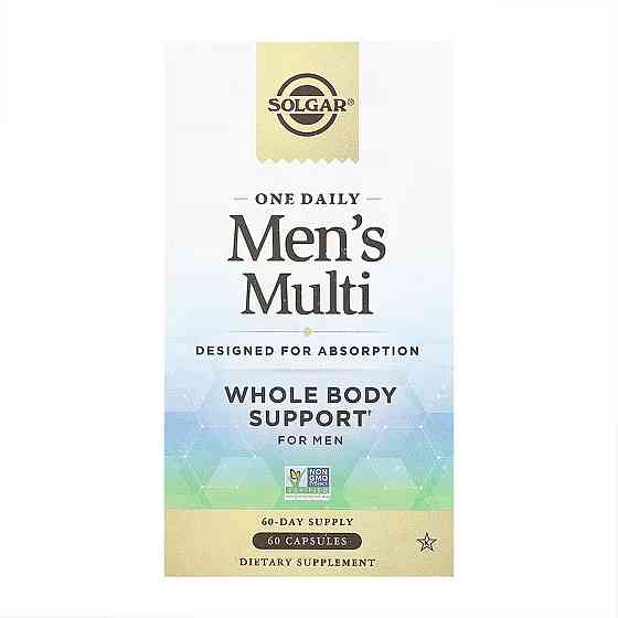 Вітаміни для чоловіків Solgar One Daily Men's Multi 60 капсул Київ