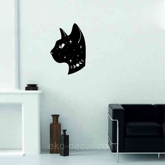 Декоративне настінне 3D Панно «Кіт» Декор на стіну з об'ємом Київ