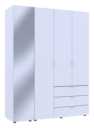 Комплект шаф для одягу Doros Гелар (2 шт.) 155х49,5х203,4 см Дзеркало/Білий (DRS-011185) Львів