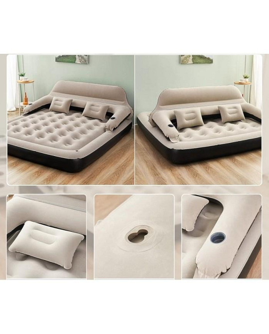 Надувне ліжко зі спинкою і подушками Avenli Queen 202x152x70см Луцк - изображение 2