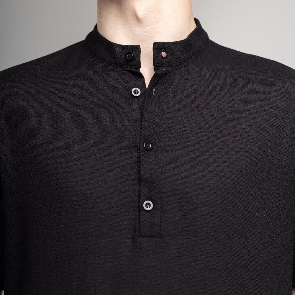 Чоловіча сорочка з коротким рукавом чорна Pobedov Molodist' Київ - фото 3