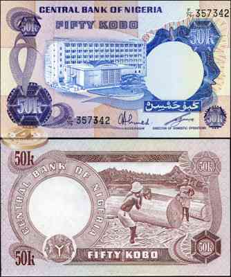 Нигерия / Nigeria 50 kobo (1973-78) Pick 14g UNC Полтава
