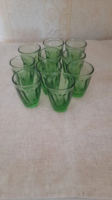 Стопка радянська гранена 100г та рюмка 50г зелена Харків - фото 2