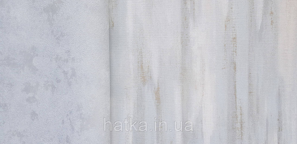 Шпалери вінілові на флізеліні Grandeco Ameli абстракція смуги розмиті блакитні золотисті Київ - фото 3