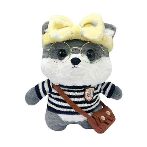 М'яка іграшка "Песик" K0201(Grey) одяг в асортименті, 30 см Вінниця