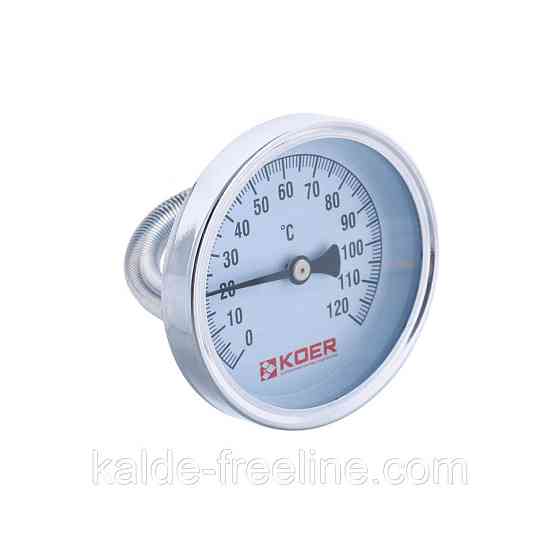 Термометр накладной з пружиною KOER KT.672A D=63мм 120 град 1/2'' Харьков
