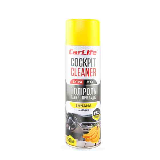 Полироль для панели приборов CarLife Cockpit Cleaner Extra Mat Банан, 500мл Львов