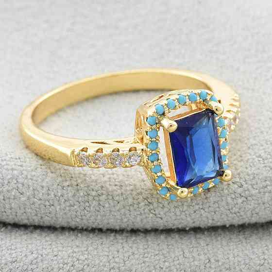 Кольцо 18 размер Xuping, (ширина 10мм, вес 2.7г), позолота 18К Киев