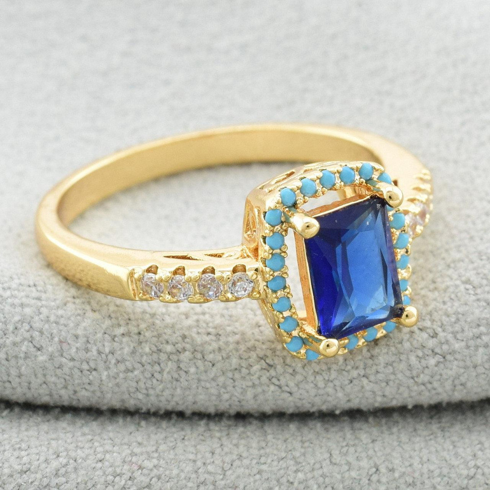 Кольцо 18 размер Xuping, (ширина 10мм, вес 2.7г), позолота 18К Киев - изображение 4