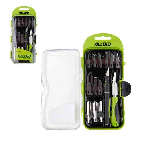 Ніж-скальпель для вирізання зі змінними лезами, сталь SK5 (14 шт) Одеса