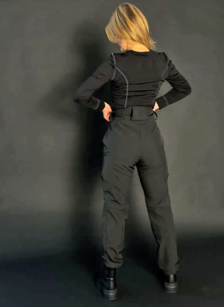 Жіночі тактичні штани Softshell на флісі Чорні Поліція 48 Київ