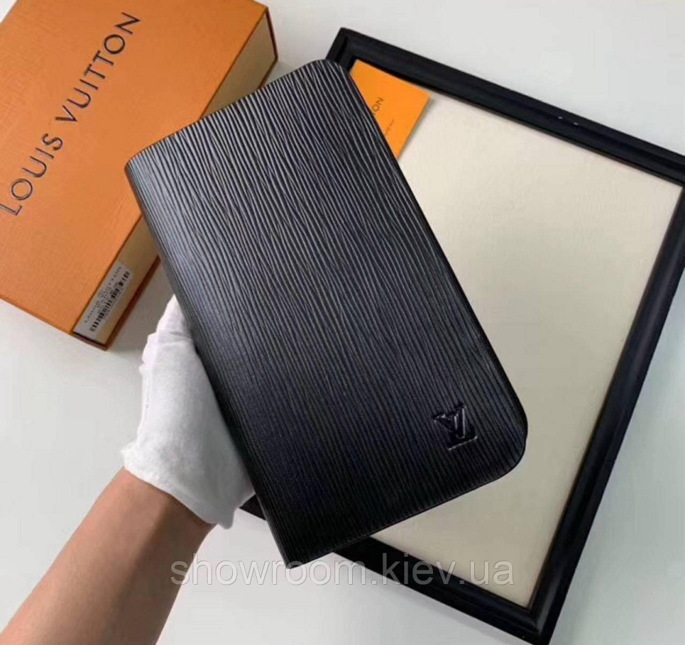 Чоловічий бреновий клатч барсетка LV (2012) black Київ - фото 1