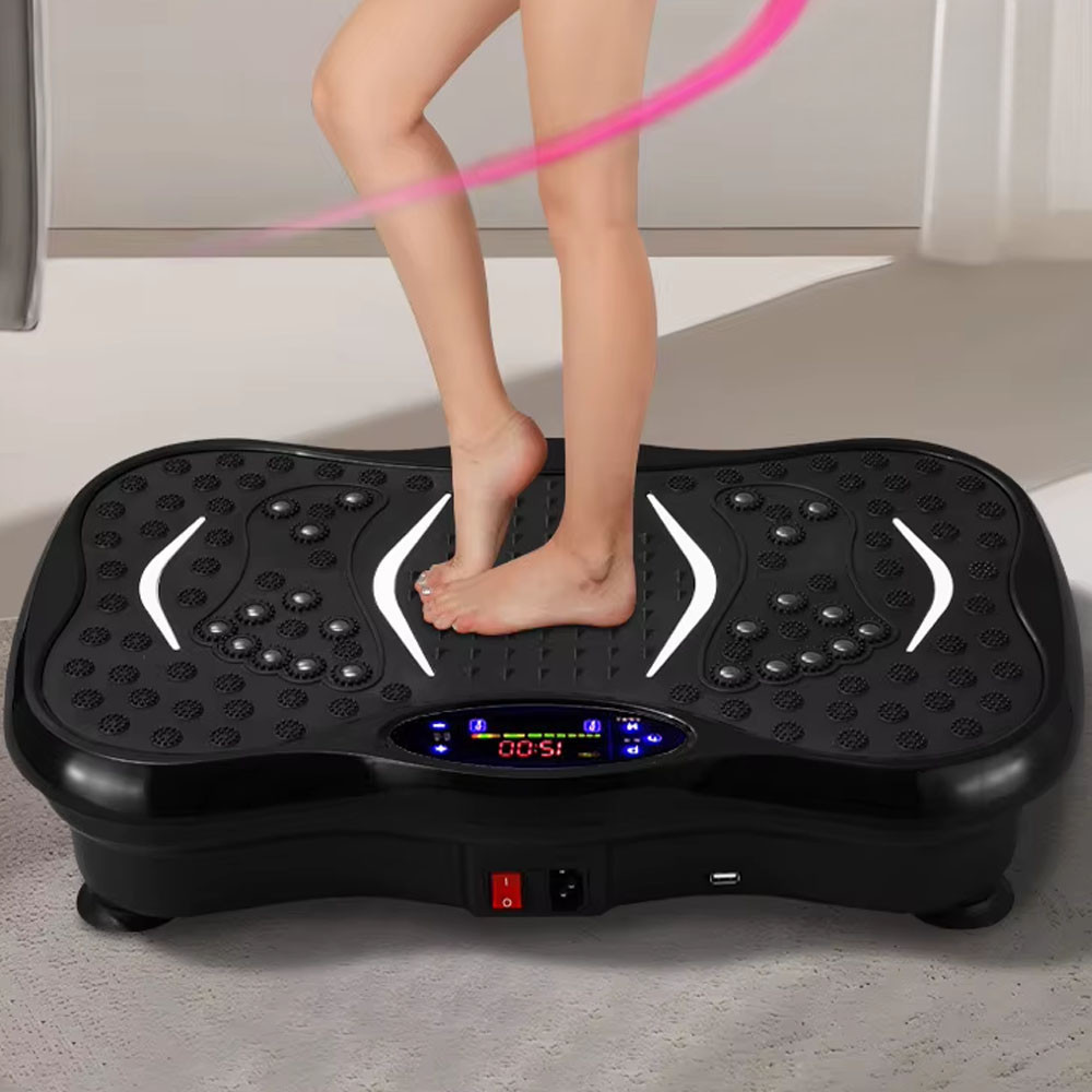 Виброплатформа для тренировок с 2 эспандерами + пульт, до 120кг TS-5513 / Вибротренажер для похудения Киев - изображение 6