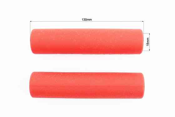 Ручки керма 130мм, силіконові, червоні SBG-6108 Київ