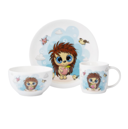 Набір дитячого посуду Sweet hedgehog 3 пр.: (тарілка/міска/чашка) порцеляна AR3455HS Ardesto Житомир