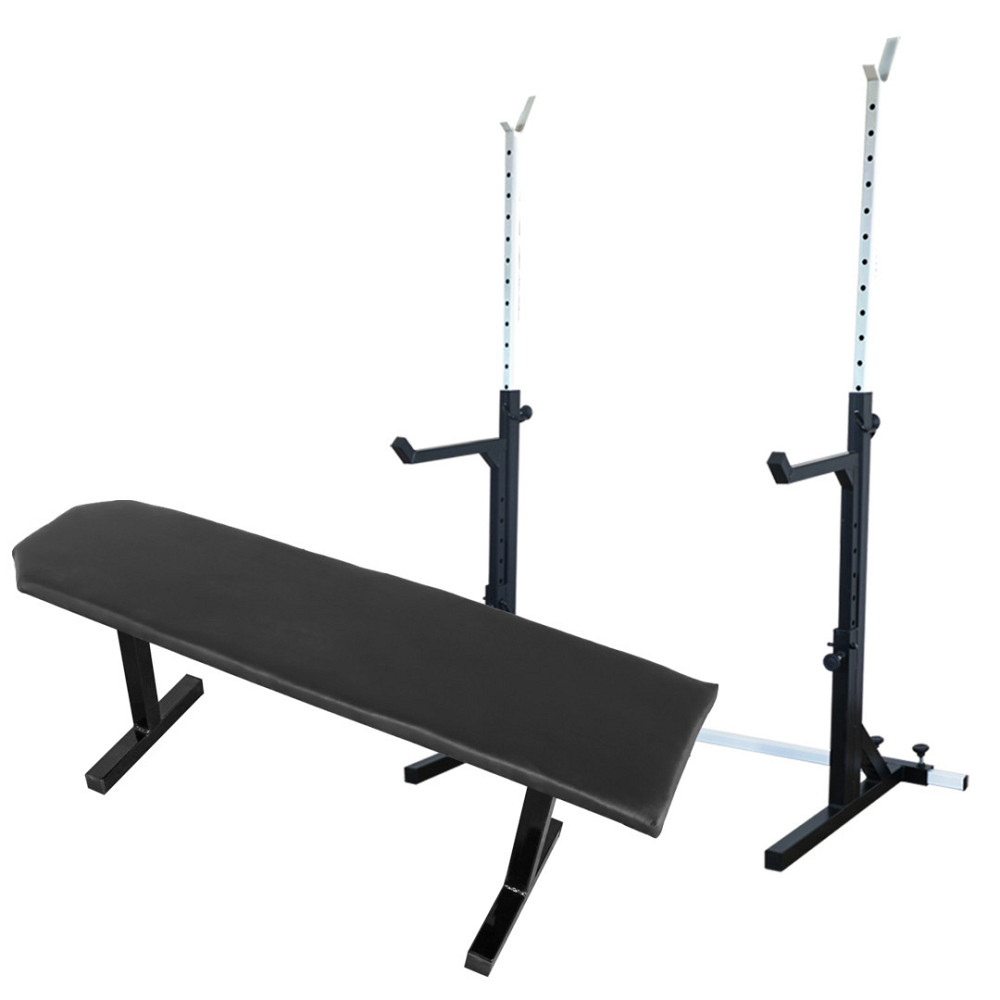 Лавка горизонтальна для жиму + Стійки зі страховкою профіль 40 на 40 мм Київ - фото 2