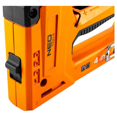 Степлер будівельний Neo Tools алюмінієвий, 4 в 1, 6-14 мм, тип скоб J, G, L, E, регулюванн (16-030) Вінниця - фото 2