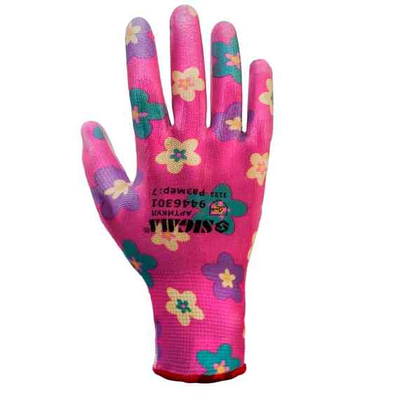 Перчатки с ПУ покрытием (красные, манжет) SIGMA (9446301) Ровно