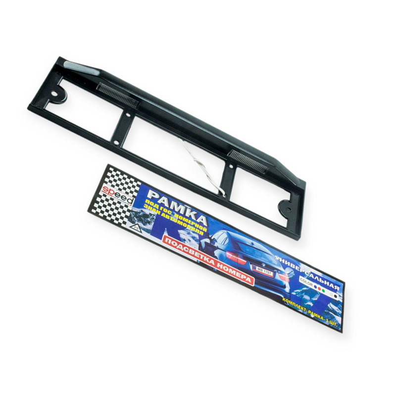 Рамка під номер із підсвічуванням чорна led (діодна) Мукачево - фото 1