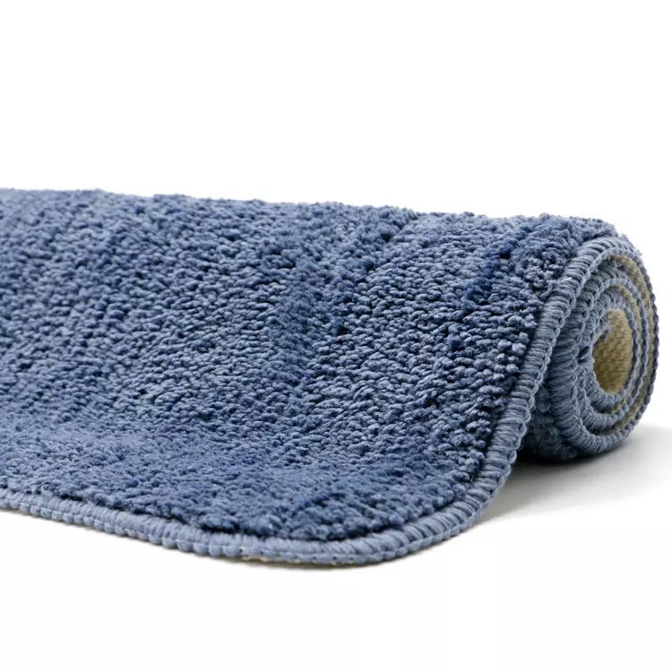 Коврик для ванны и душа Bathlux мягкий тканевой прорезиненный, нескользящий Голубой Каменец-Подольский - изображение 3