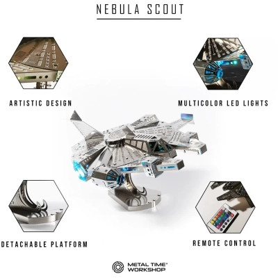 Конструктор Metal Time Коллекционная модель Nebula Scout Spaceship Звездолет (MT098) Винница - изображение 4