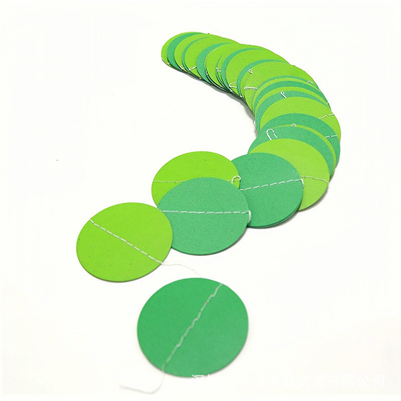 Гирлянда кружки на нитке для праздника 4 м на 6 см зеленый Киев - изображение 2