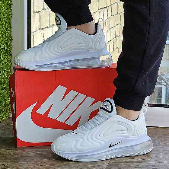 Кроссовки Nike 720 Белые Женские Найк с Амортизацией Тканевые Летние (размеры: 37,38,39,40,41,42,43) Днепр