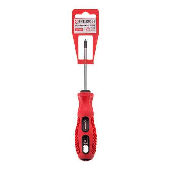 Викрутка хрестова, PZ1×75 мм, Cr-V INTERTOOL VT-3155 Київ