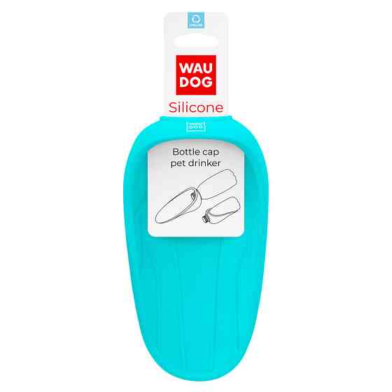 Поїлка-насадка на пляшку WAUDOG Silicone, 165х90 мм блакитний Київ