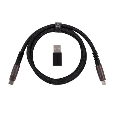 Дата кабель USB-C + USB A to USB-C 1.0m Double-Sleeved Geek black Keychron (CAB21_KEYCHRON) Вінниця - фото 1