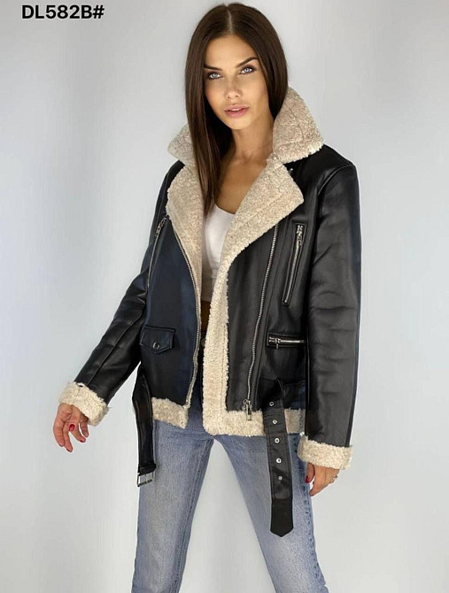 Женская стильная дубленка с искусственным мехом Одесса - изображение 1