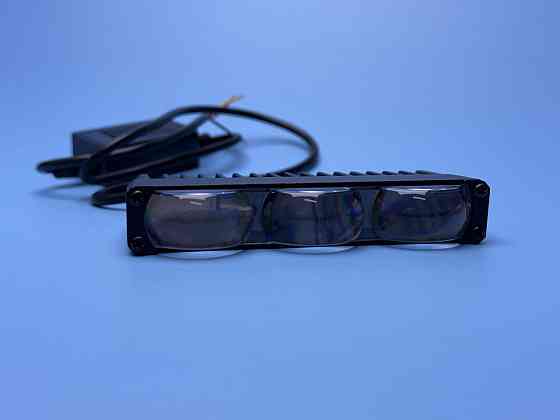 Фара рабочего света LED однорядная 100 мм SPOT — 6 диодов с линзой (Белый + Желтый свет), четкая СТГ Харьков